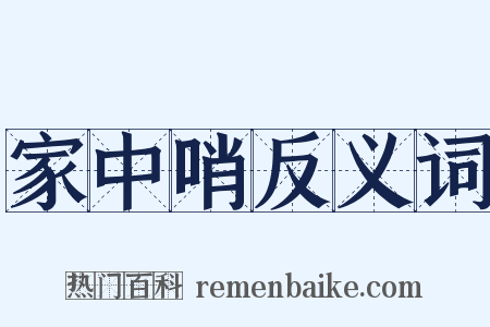 家中哨反义词是什么意思的图片